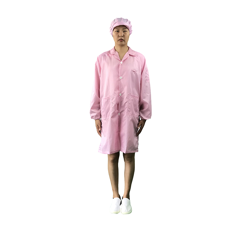 ESDガウンターンダウンカラー