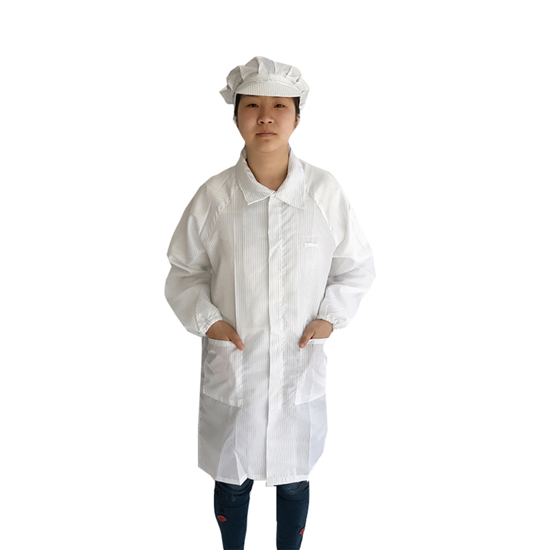 ESDガウンターンダウンカラー