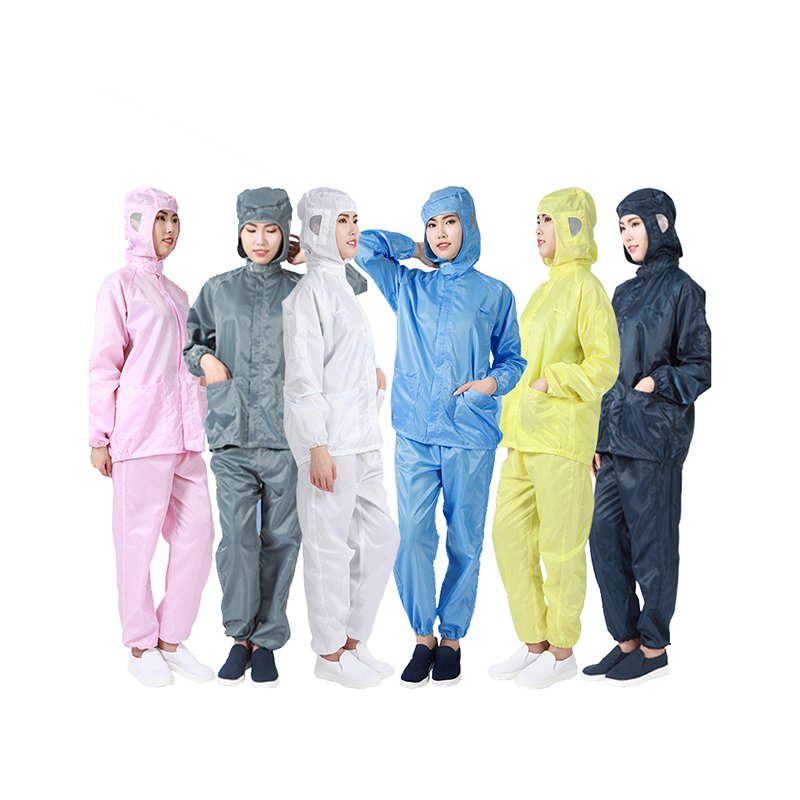 ESDキャップとパンツを備えたESDジャケット